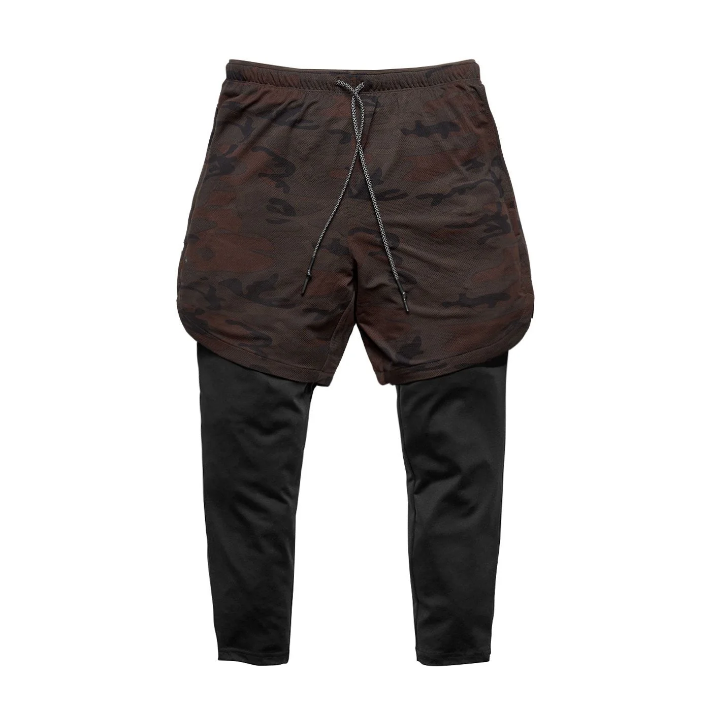 Men's Sports Fitness Double Shorts + Pants Capris - Image 4