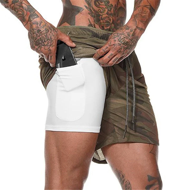 Men's Large Fitness Double Shorts - Image 6