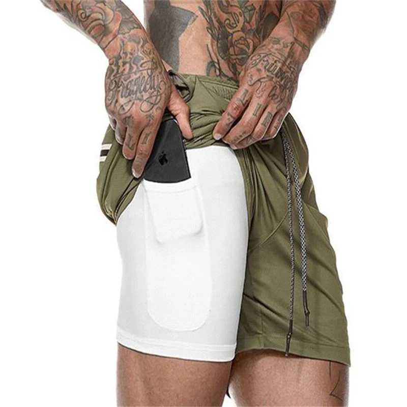 Men's Large Fitness Double Shorts - Image 8