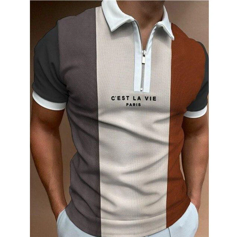 Texture Short-sleeved Polo Shirt - Image 2