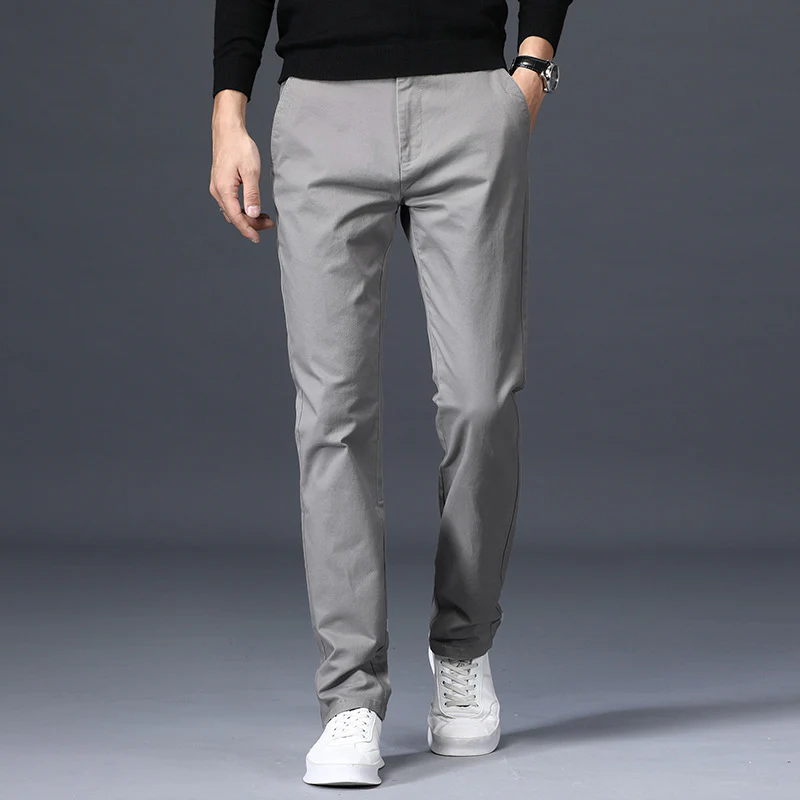 Men's loose stretch cotton casual pants - Image 4