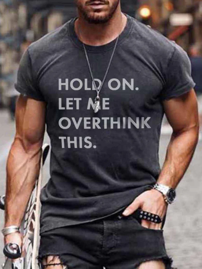 Men's Round Neck Short Sleeve Printed Tops - Image 3