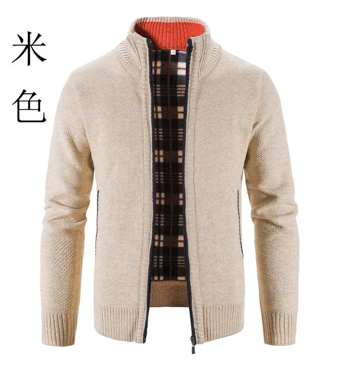 Stand Collar Long Sleeve Cotton Sweater - Image 8