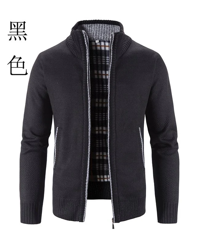 Stand Collar Long Sleeve Cotton Sweater - Image 9
