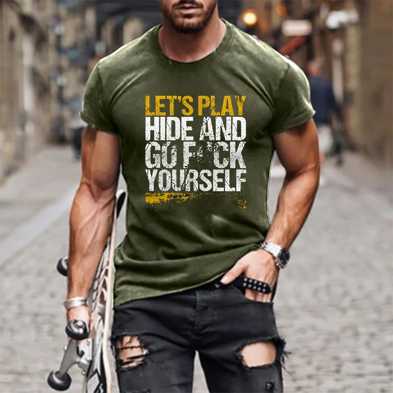 Let's Play Hidy Men's Tactical Casual Short Sleeve T-Shirt - Image 2