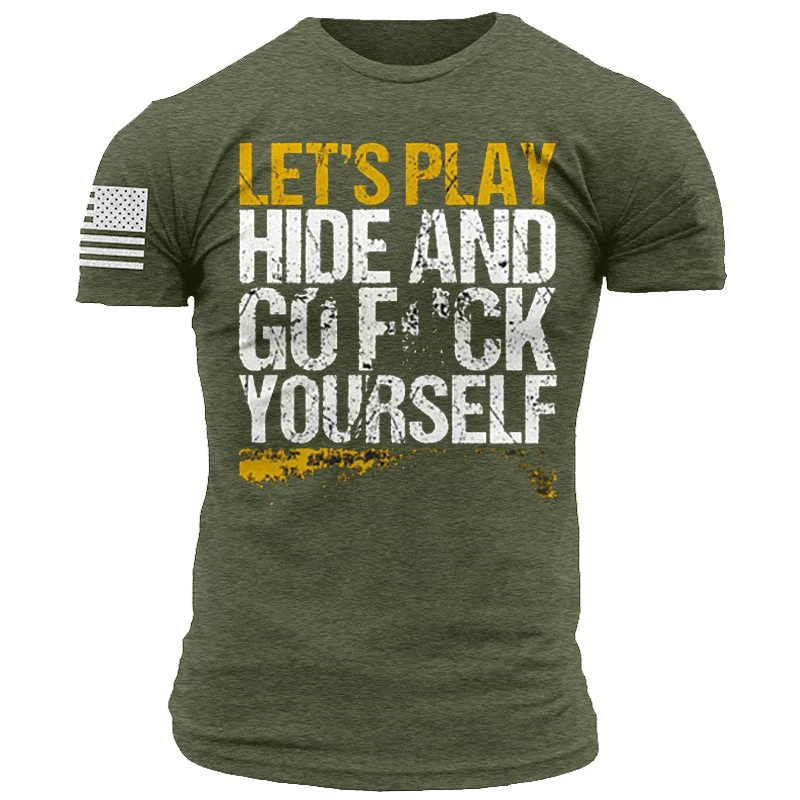 Let's Play Hidy Men's Tactical Casual Short Sleeve T-Shirt - Image 6