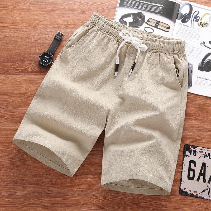 Men's Summer Wild Loose Casual Cotton And Linen Beach Shorts - Image 4