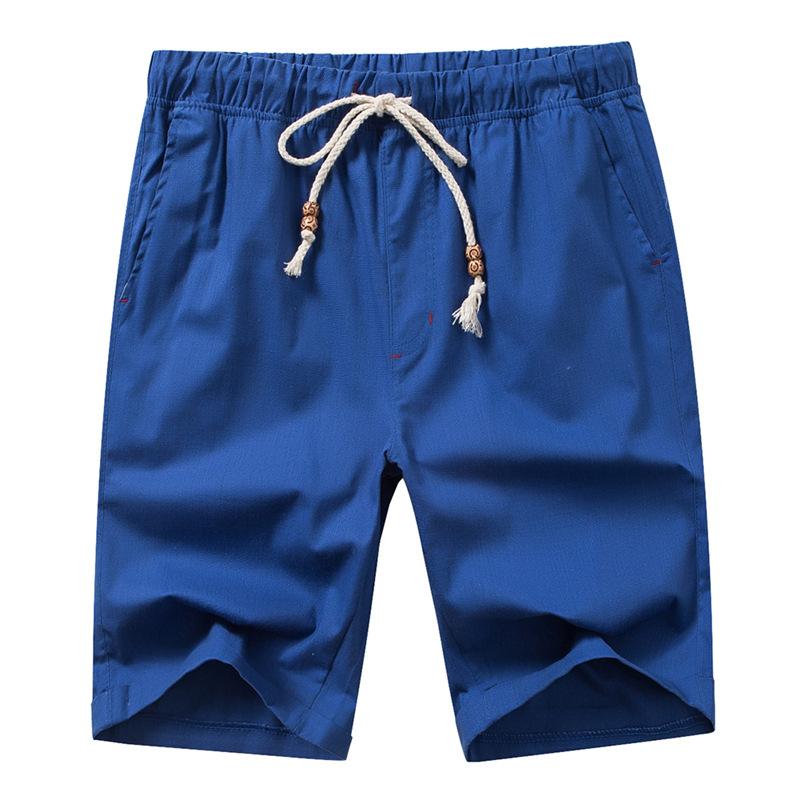 MANFLARE - Summer Mens Solid Color Cotton Linen Shorts - Image 8