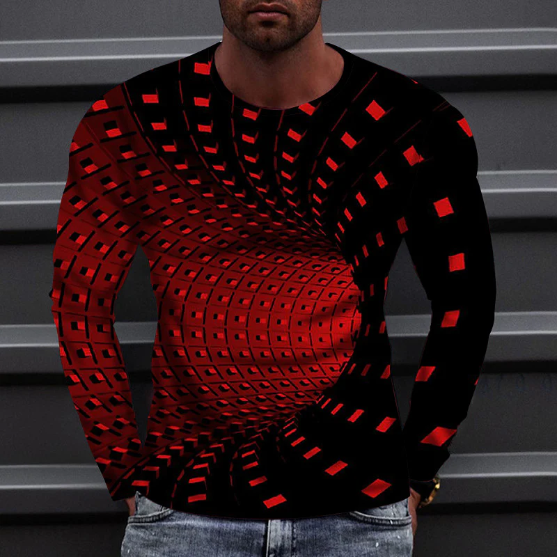 Men's 3D Abstract Print T-Shirt - Image 4