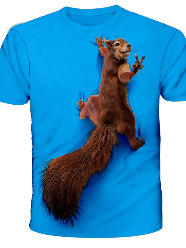 Men's 3D Abstract Print T-Shirt - Image 3
