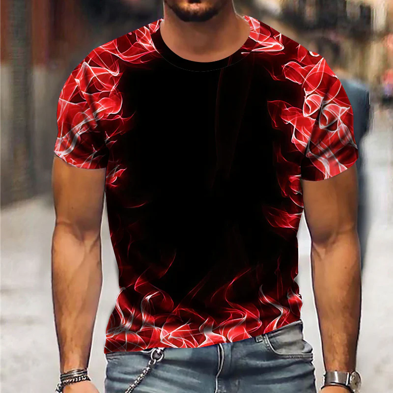 Men's 3D Abstract Print T-Shirt - Image 3