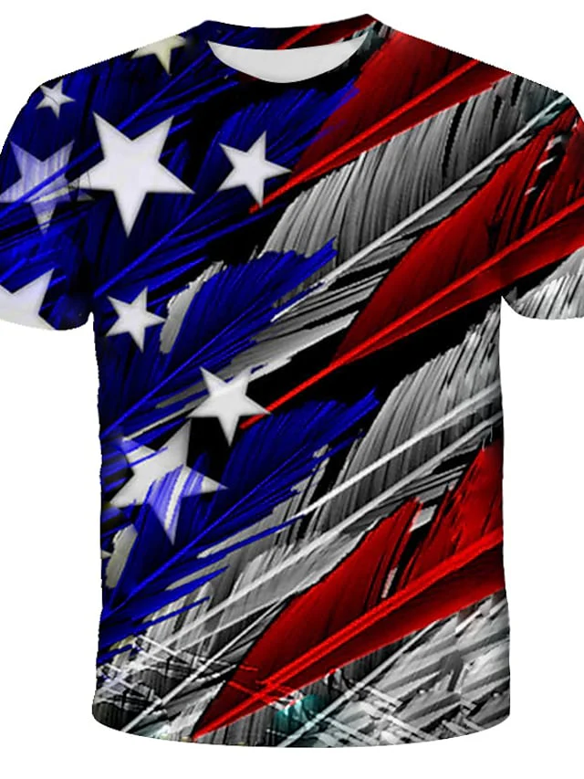 Men's 3D Abstract Print T-Shirt