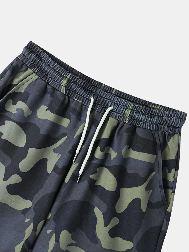 Mens Camo & Patchwork Print Breathable Casual Two Pieces Suits SKUF52008 - Image 8