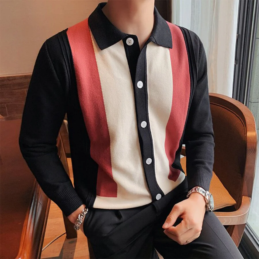 Men's Casual Knitted Cardigan Top