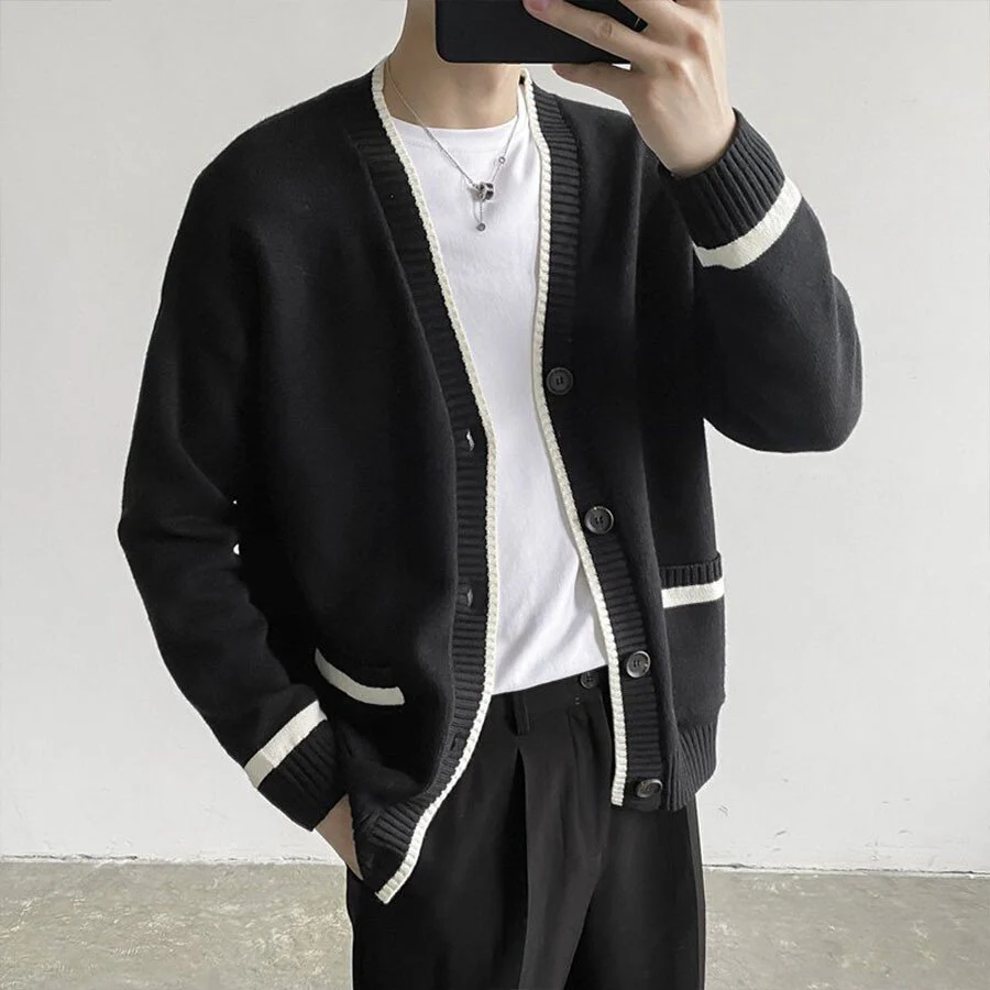 Men's Casual Knitted Cardigan Top