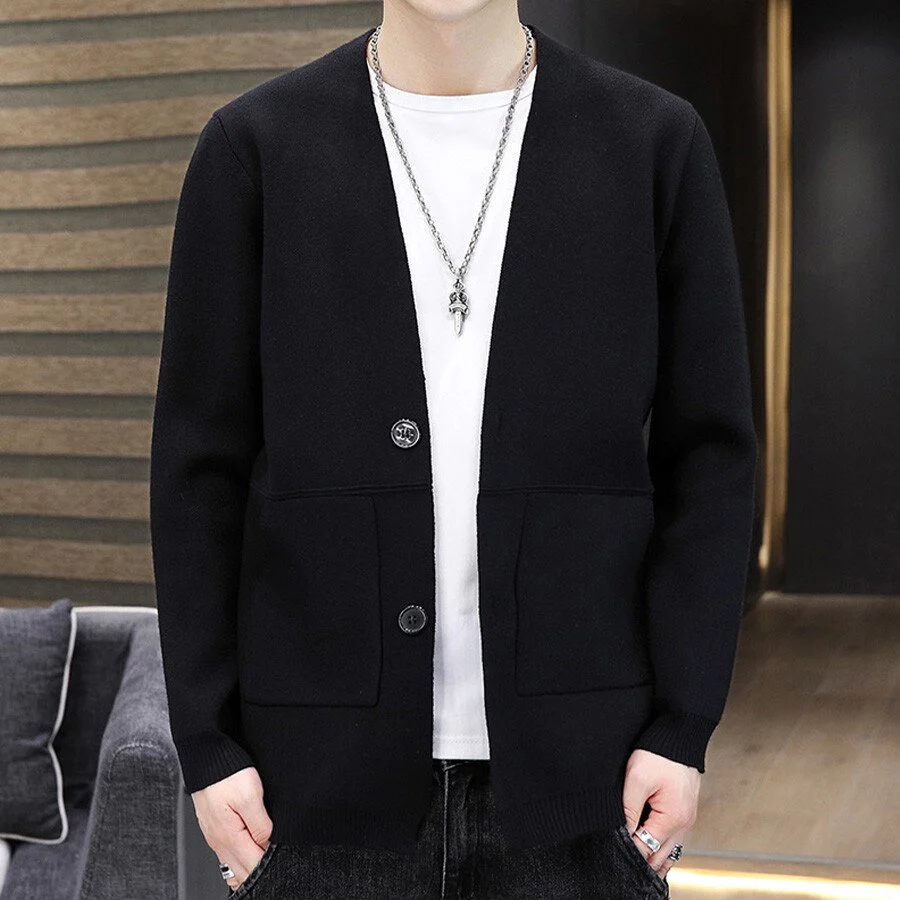 Men's Casual Knitted Cardigan Top - Image 2
