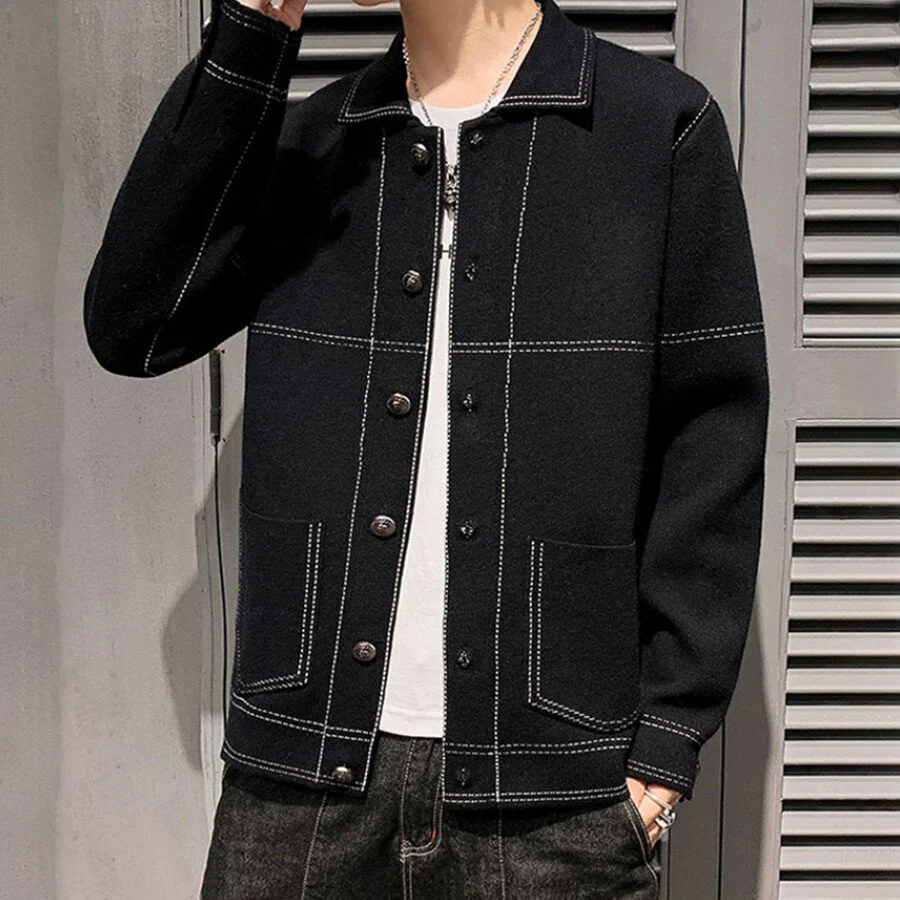 Men's Casual Knitted Cardigan Top