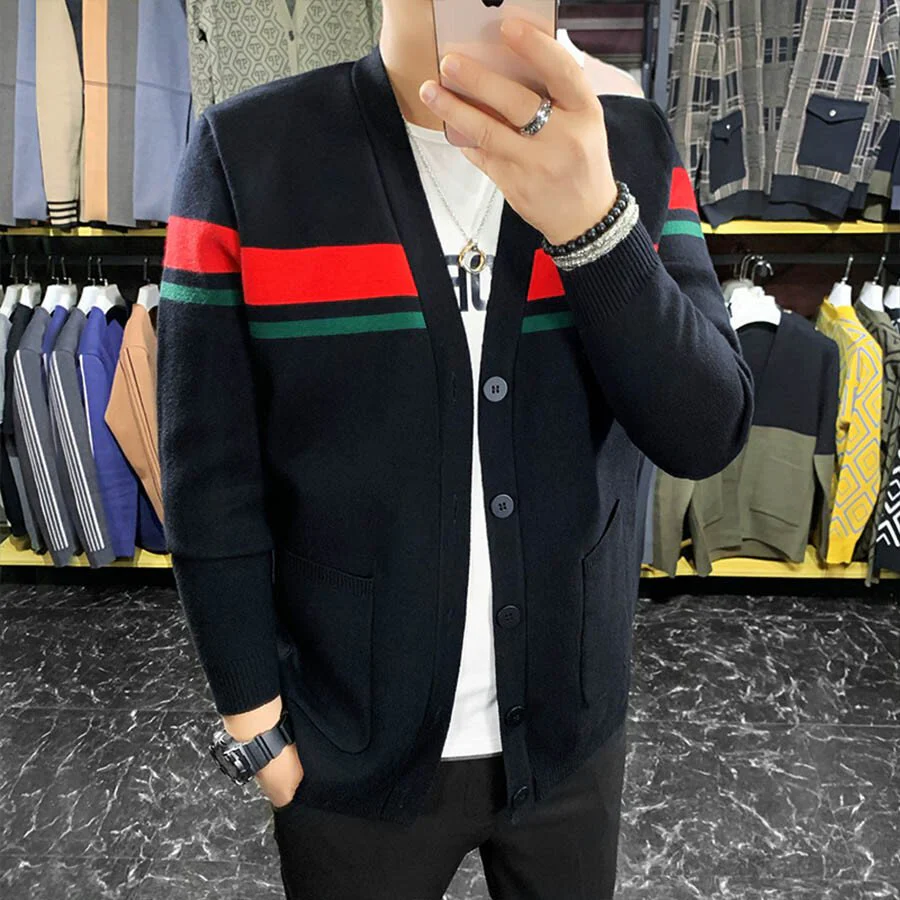 Men's Casual Knitted Cardigan Top
