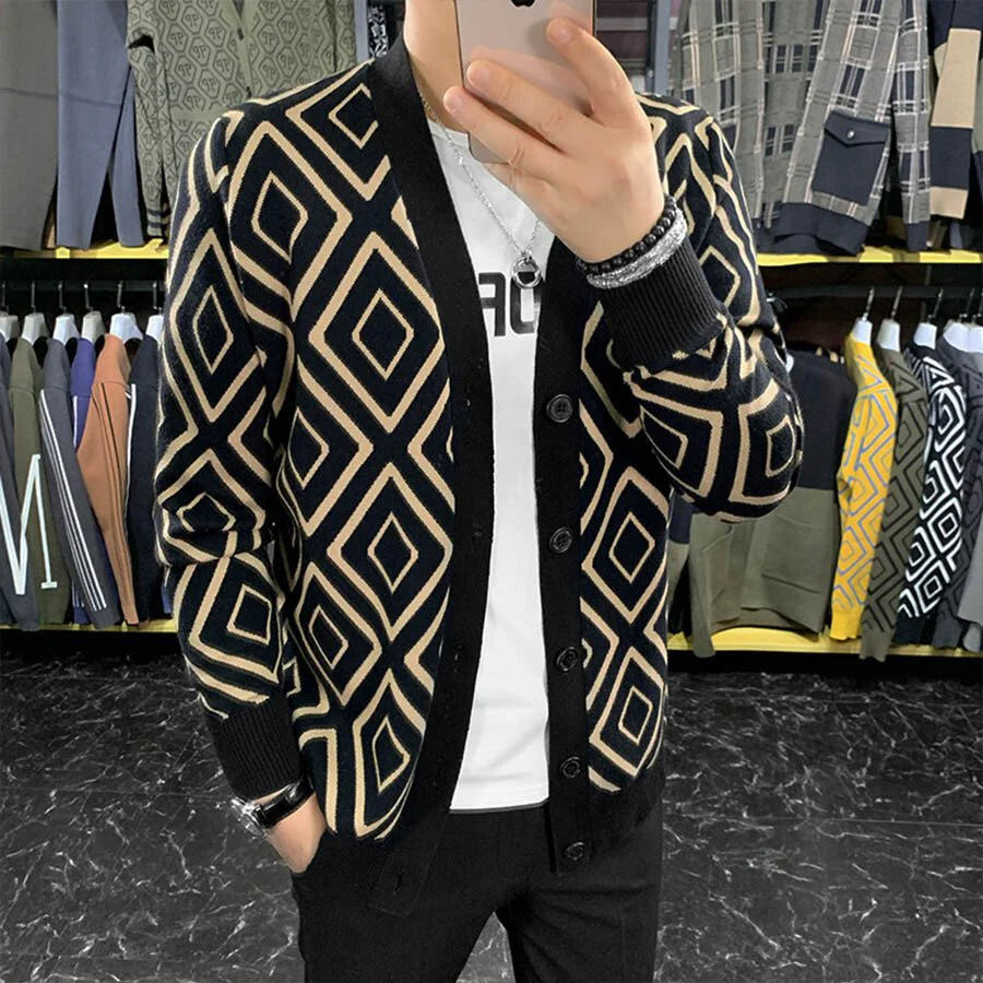 Men's Casual Knitted Cardigan Top