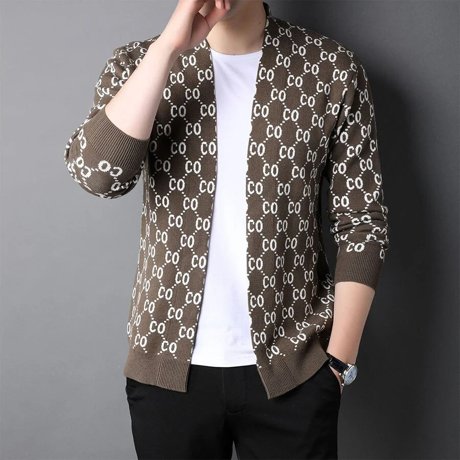 Men's Casual Knitted Cardigan Top - Image 3