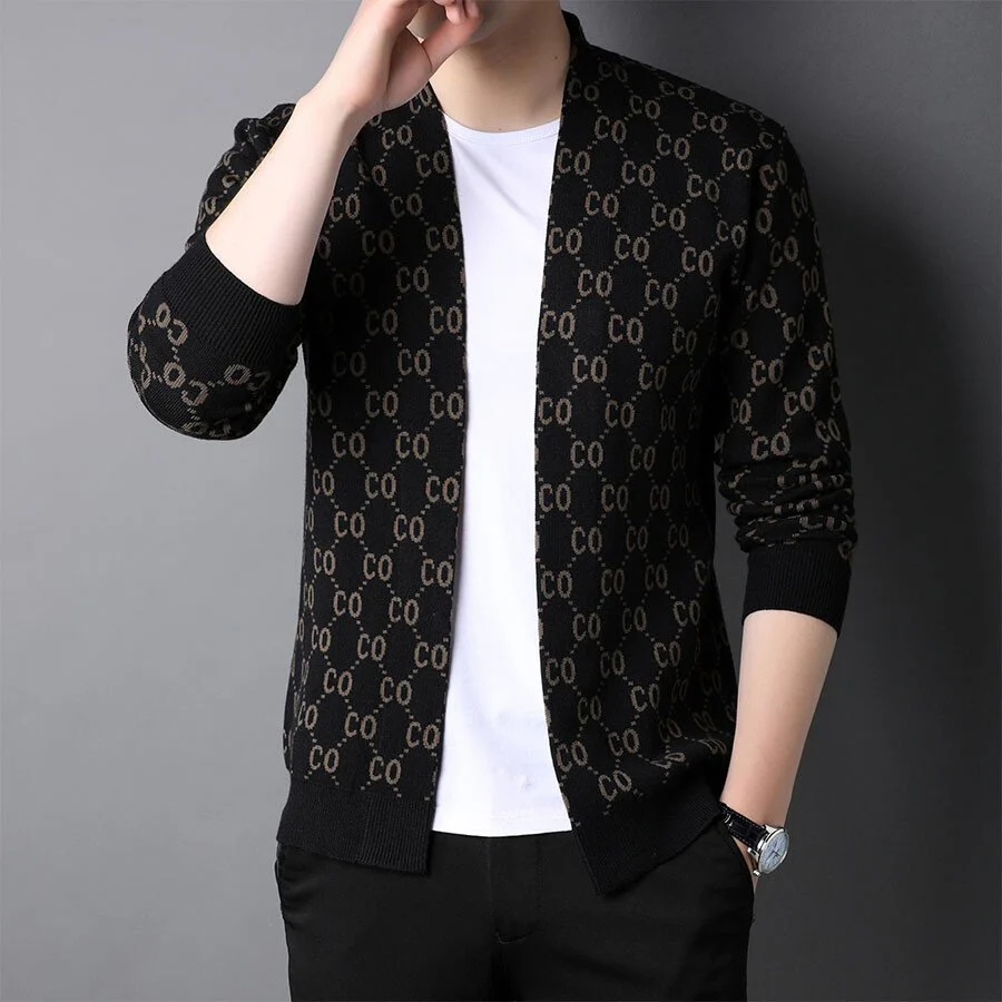 Men's Casual Knitted Cardigan Top - Image 4