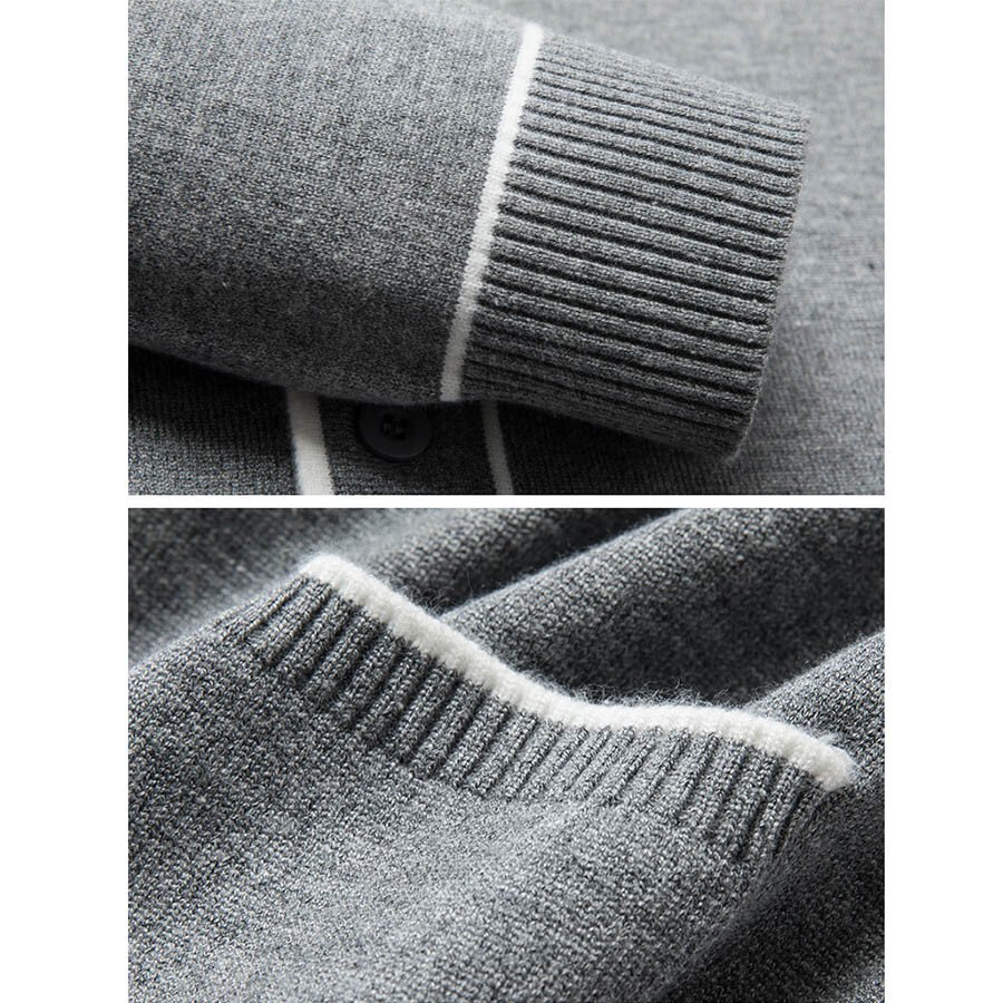 Men's Casual Knitted Cardigan Top - Image 5