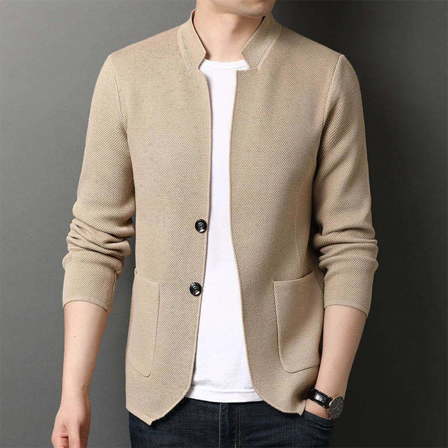 Men's Casual Knitted Cardigan Top - Image 3