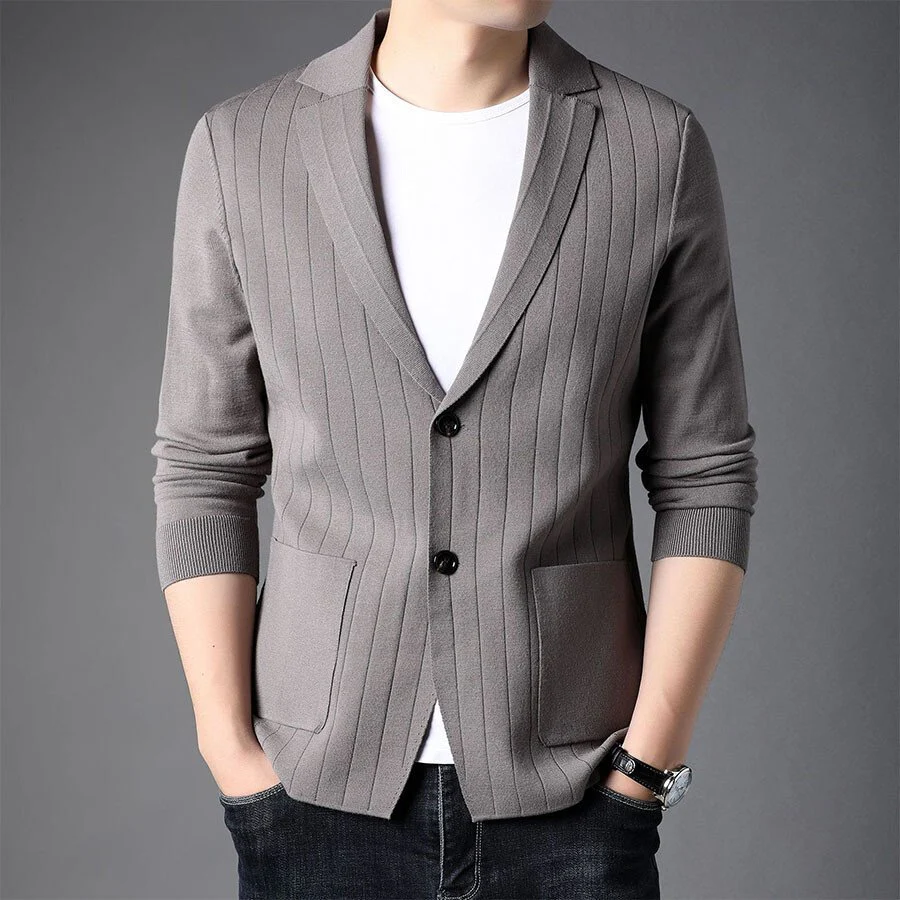 Men's Casual Knitted Cardigan Top - Image 2