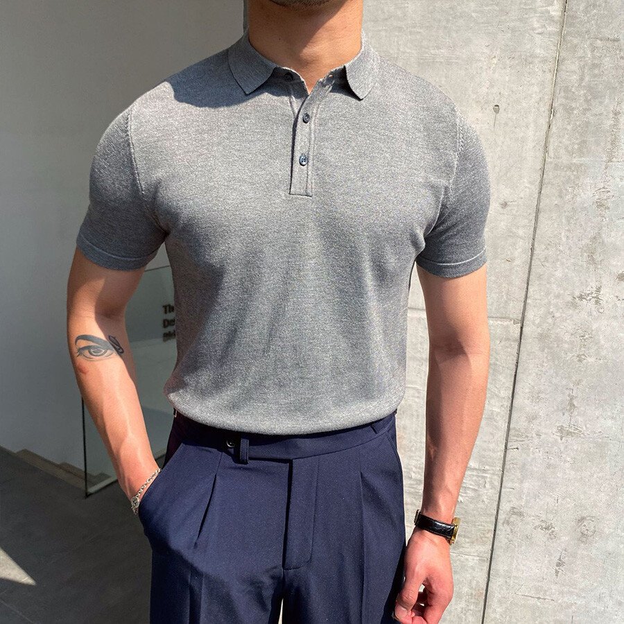 Men's Casual Short Sleeve Knit T-Shirt - Image 3