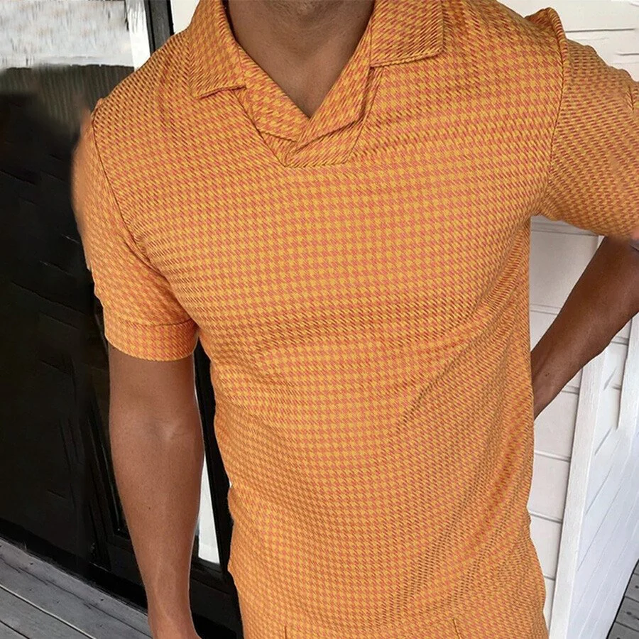 Men's Casual Short Sleeve T-Shirt POLO Shirt - Image 2