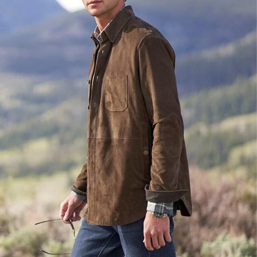 Men's Casual Solid Color Pocket Jacket - Image 2