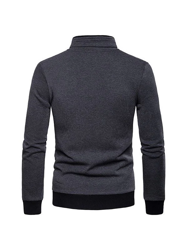 Men's Casual Stand-Collar Multi-Pocket Zipper Cardigan Top - Image 10