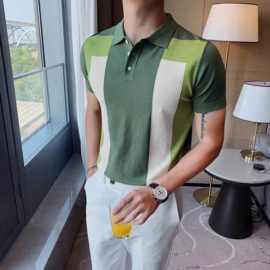Men's Colorblock Short Sleeve Knit T-Shirt - Image 3