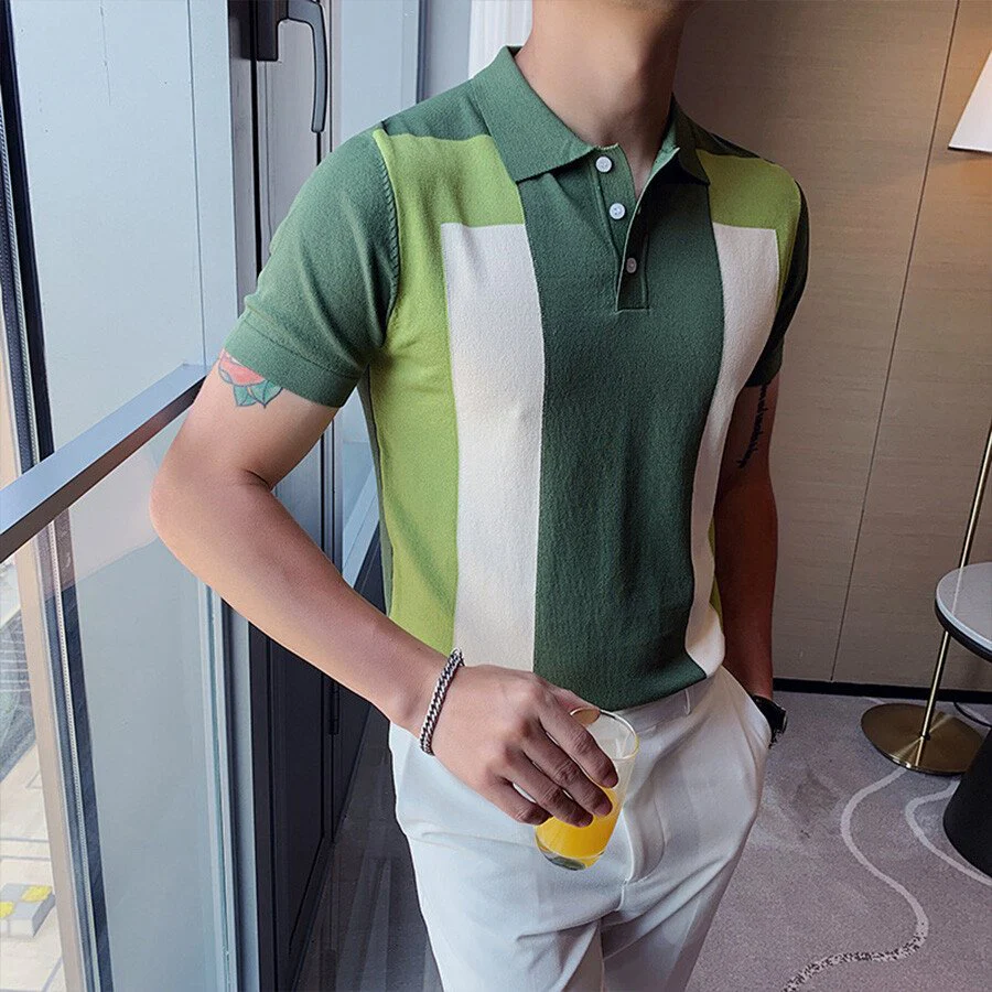 Men's Colorblock Short Sleeve Knit T-Shirt - Image 5