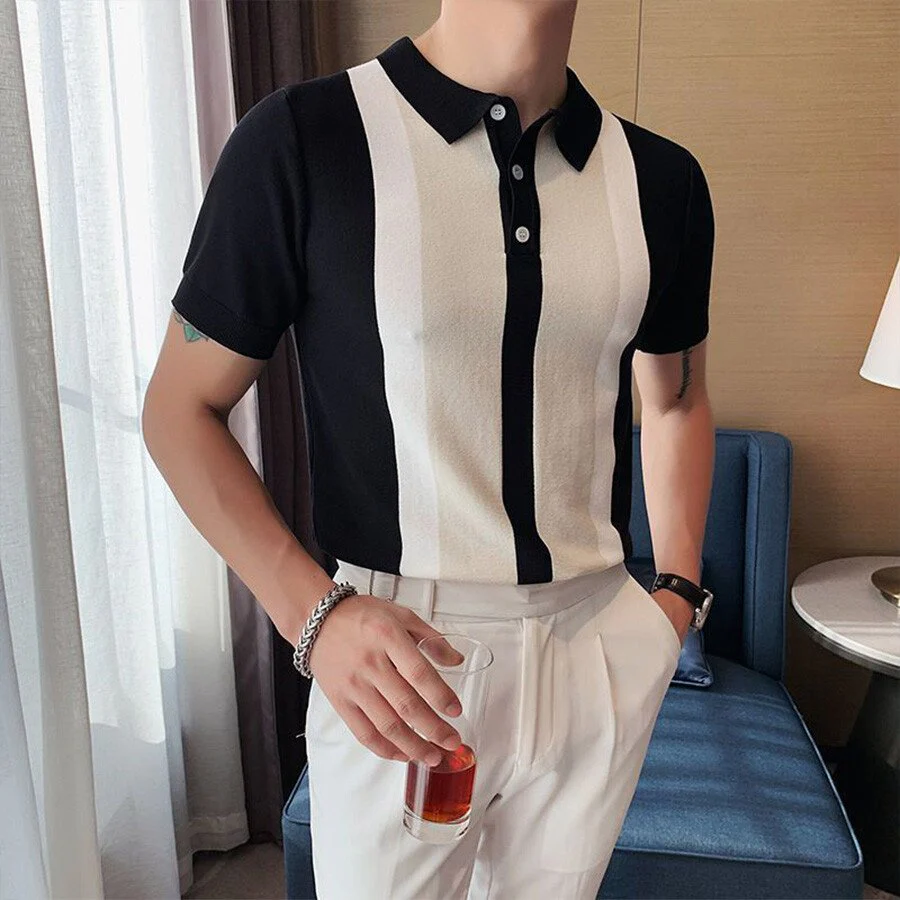 Men's Colorblock Short Sleeve Knit T-Shirt - Image 5