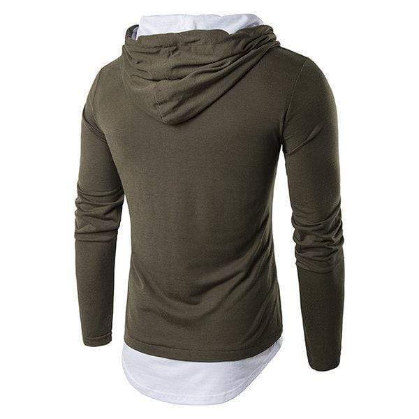 Men's False Two Pieces Hooded T-Shirt - Image 3