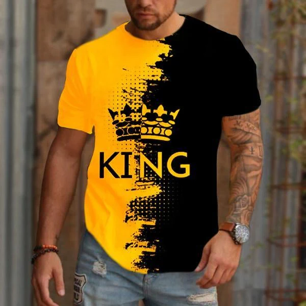 Men's Fashion  Printed T-shirt08 - Image 3