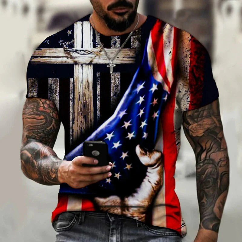 Men's American Eagle flag short sleeve - Image 4