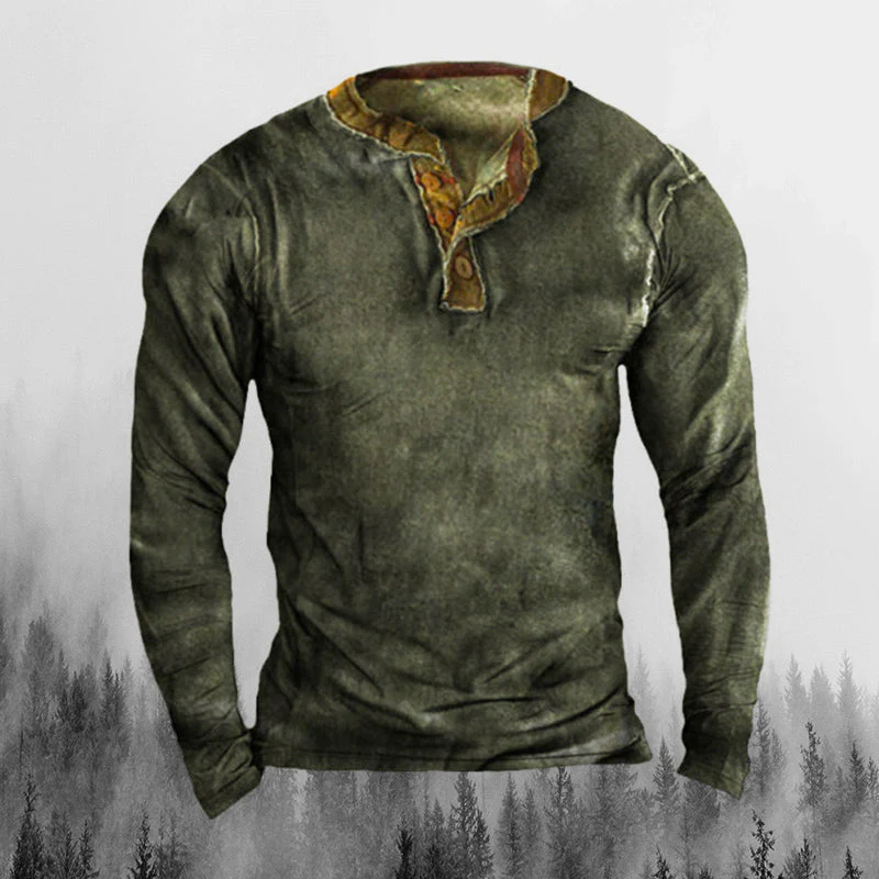 Mens Gentlemen Love Poaching Henry Long Sleeve Pullover - Image 2