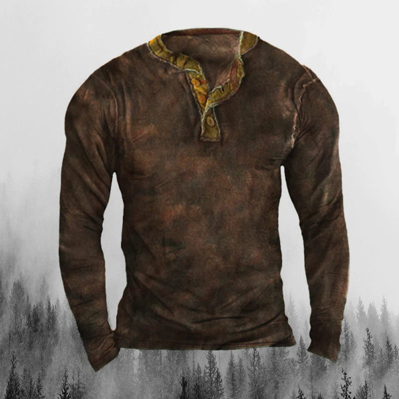 Mens Gentlemen Love Poaching Henry Long Sleeve Pullover - Image 4