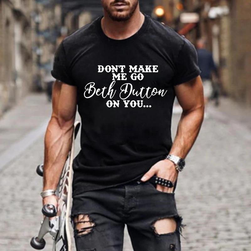 Men's letters printed short sleeves t-shirts - Image 2