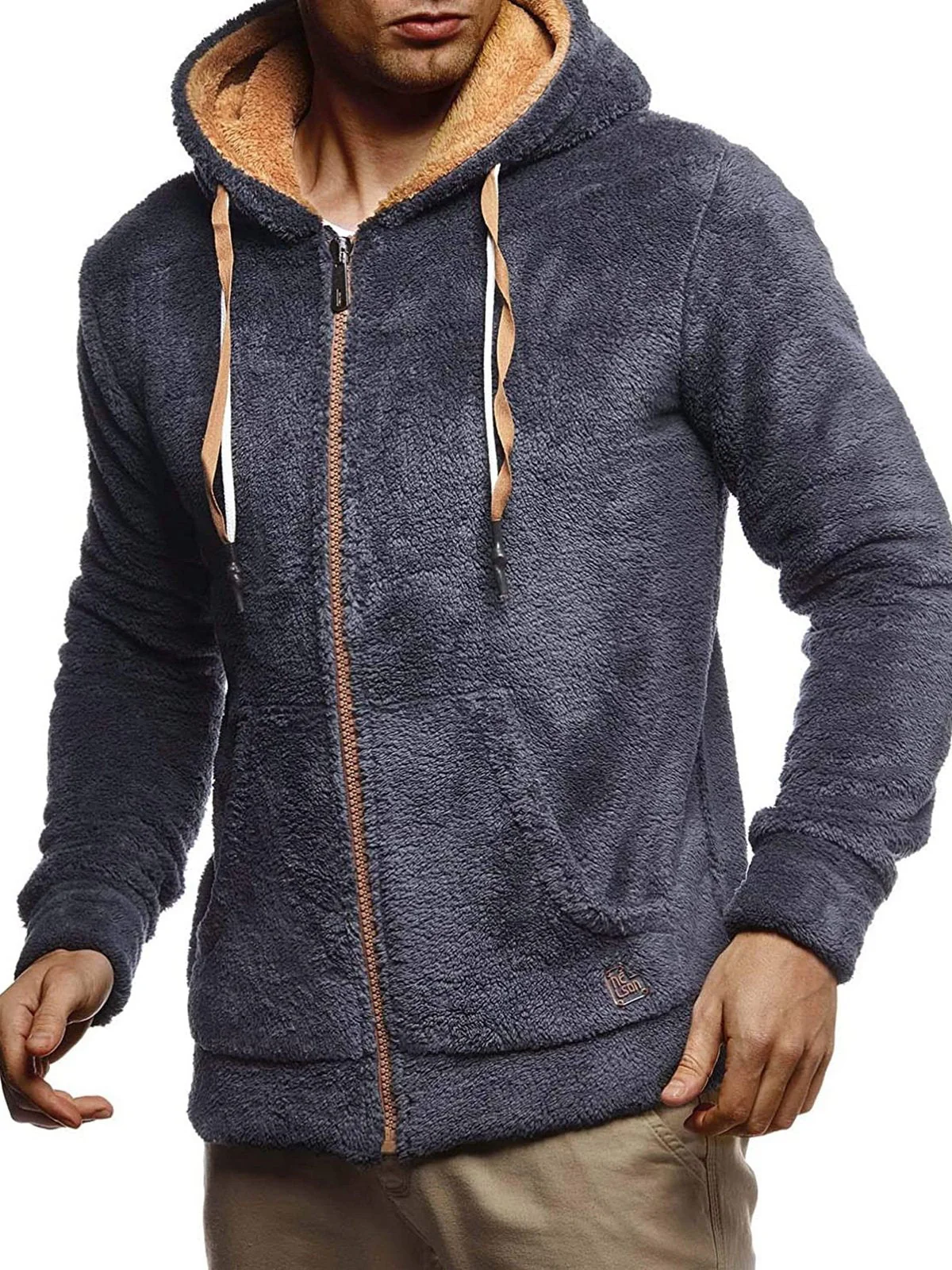 Men's Outdoor Cardigan And Flannel Hoodie - Image 4