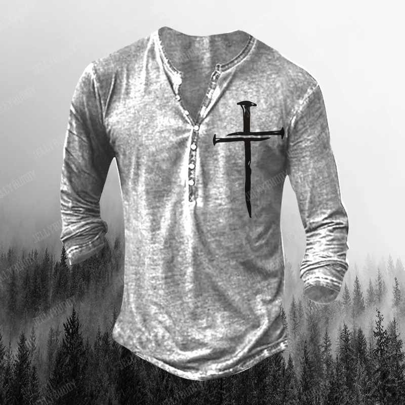 Mens Outdoor Jesus Long Sleeve - Image 4