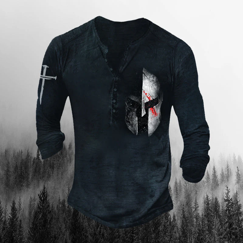 Men'S Outdoor Warrior Print Long Sleeve - Image 3
