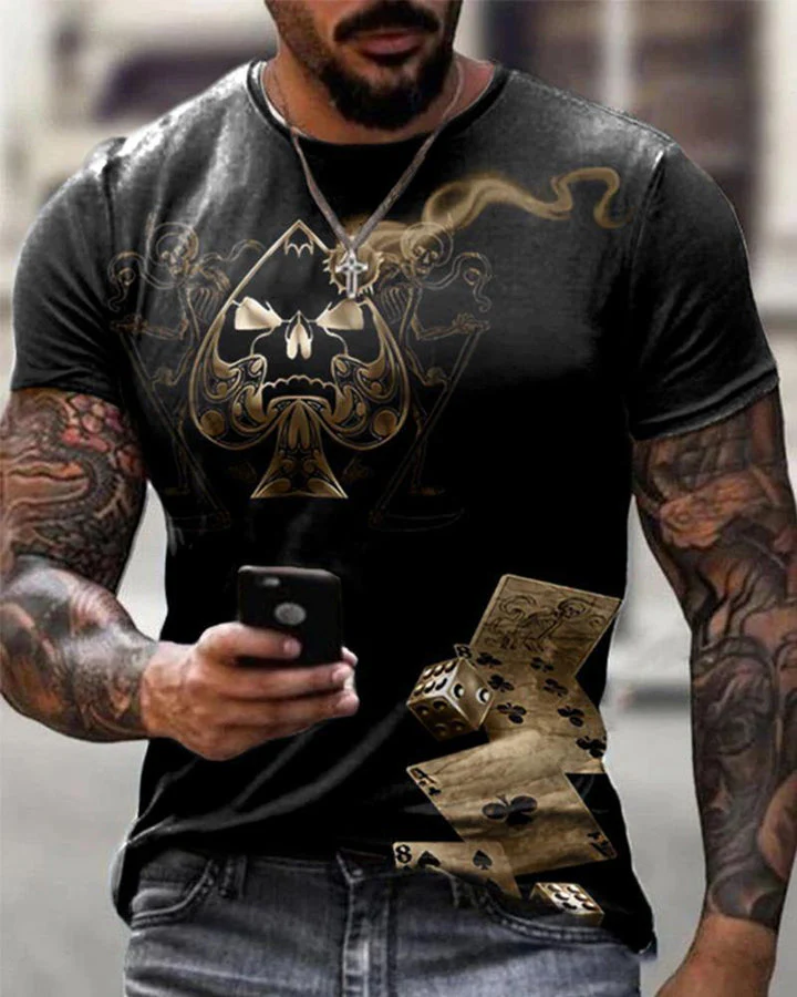 Men's Printed Casual Round Neck Short Sleeves - Image 2