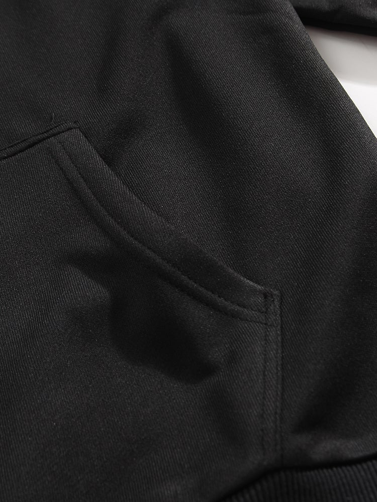 Mens Rose Japanese Print Cotton Drawstring Hoodies With Kangaroo Pocket - Image 6