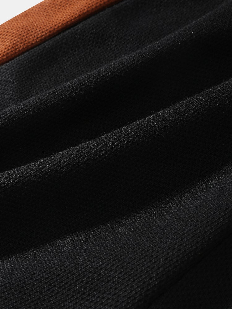 Mens Slogan Pattern Knitted Patchwork Button Up Shirt & Shorts Co-ords SKUI11383 - Image 8