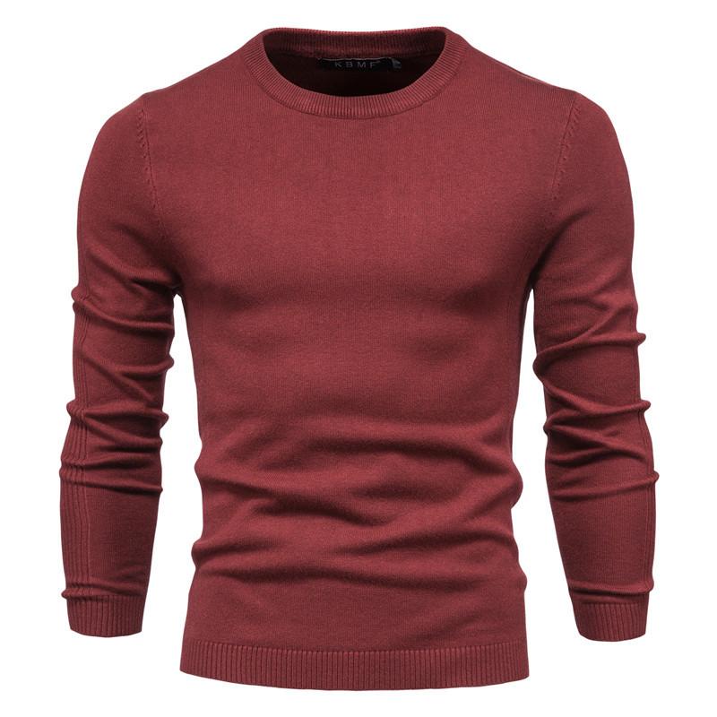 Mens Thick Sweater Round Neck Slim Quality Sweater - Image 2