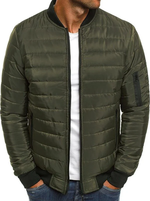 Men's Warm Solid Color Simple Coat - Image 2