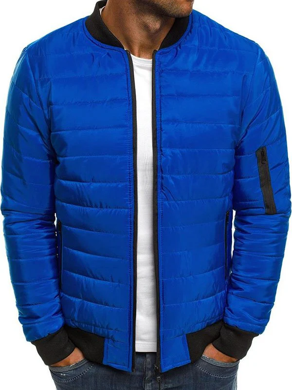 Men's Warm Solid Color Simple Coat - Image 3